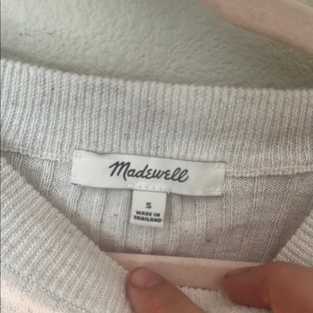 Light Gray Ribbed Sweater - Picture 3 of 5